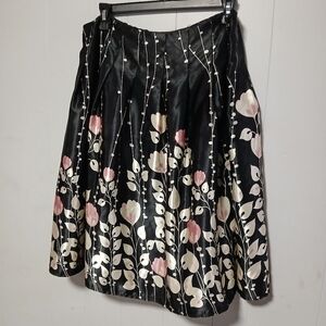 Dressbarn black print skirt. Size. 12